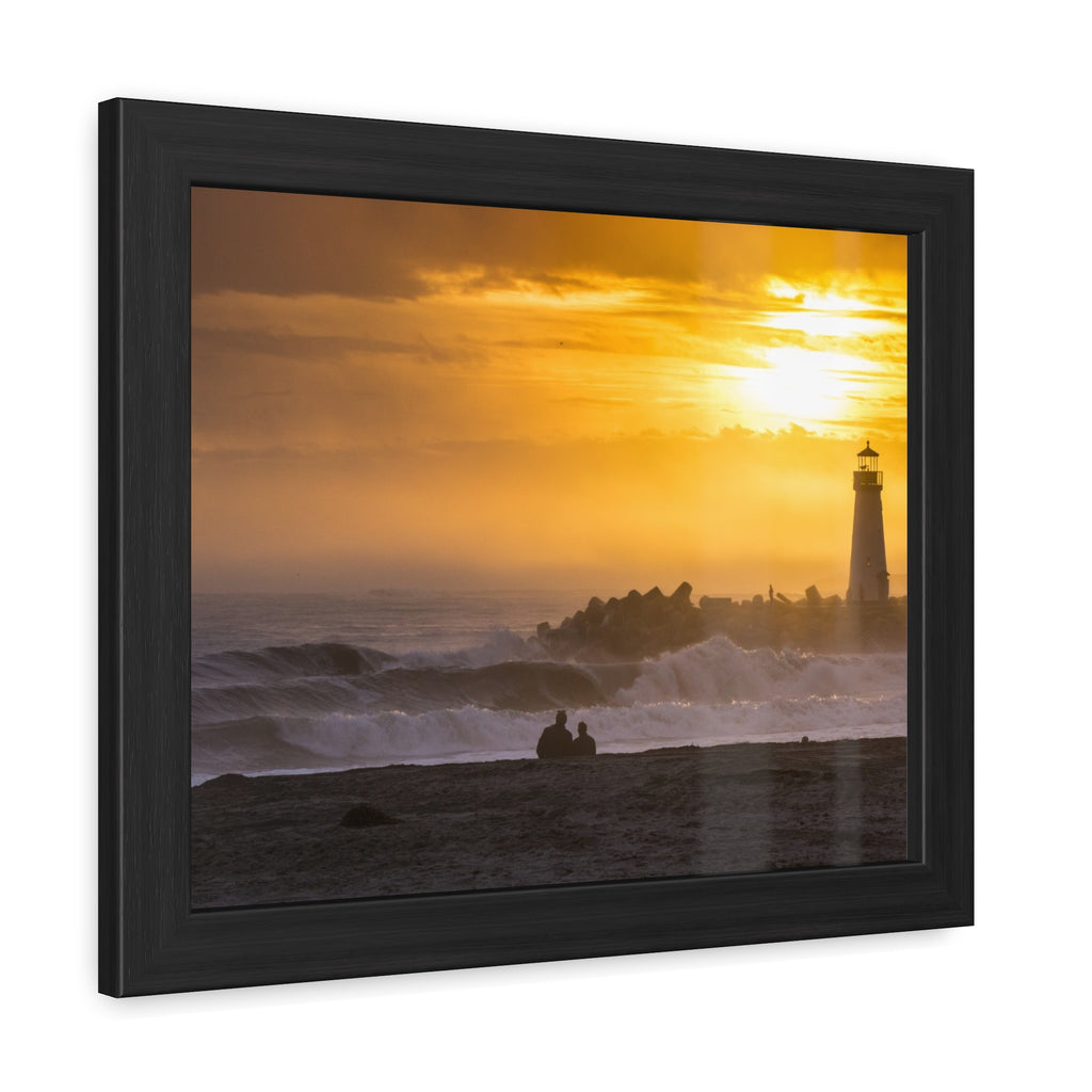 Golden Lighthouse Framed Poster