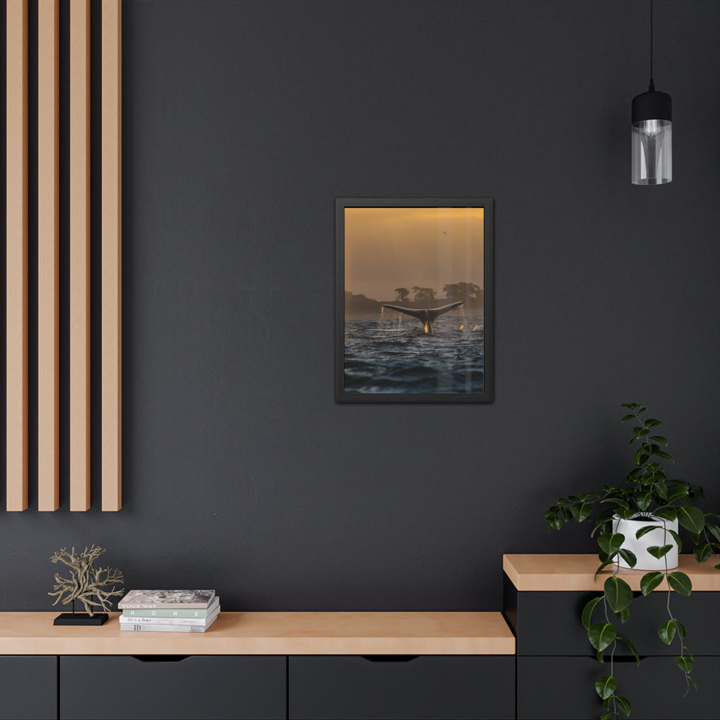 Whale Pair Framed Poster