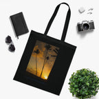Palm Fire Cotton Tote Bag