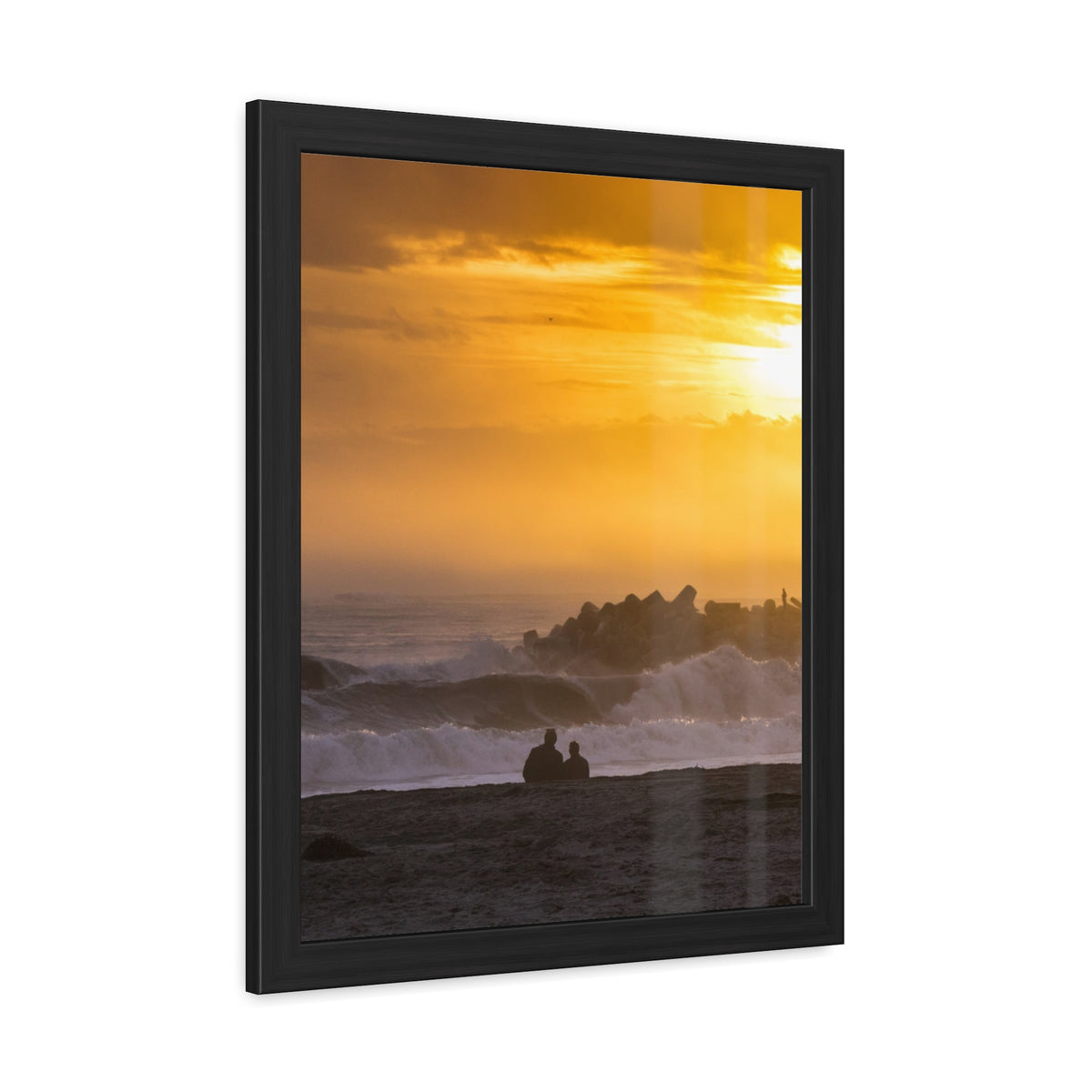 Golden Lighthouse Framed Poster