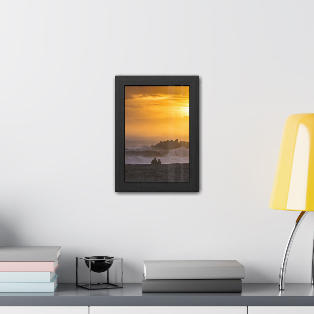Golden Lighthouse Framed Poster