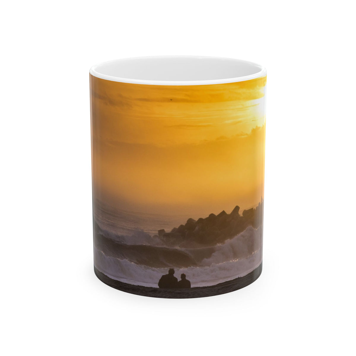 Golden Lighthouse Ceramic Mug