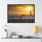 Golden Lighthouse Framed Poster