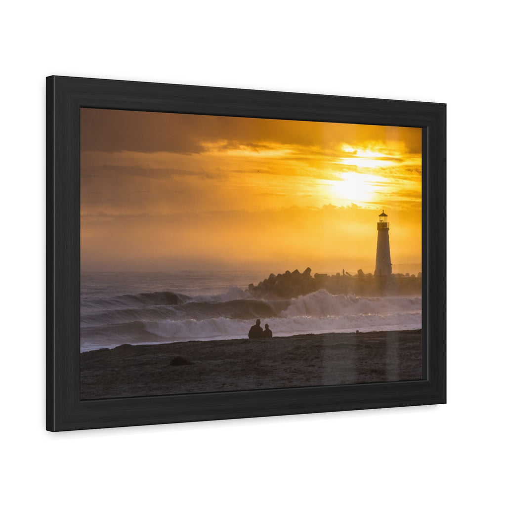 Golden Lighthouse Framed Poster