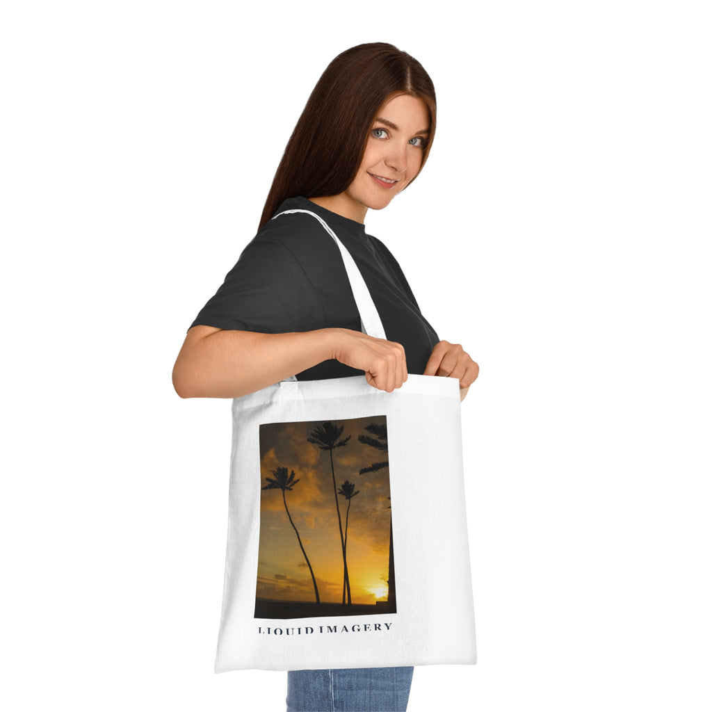 Palm Fire Cotton Tote Bag