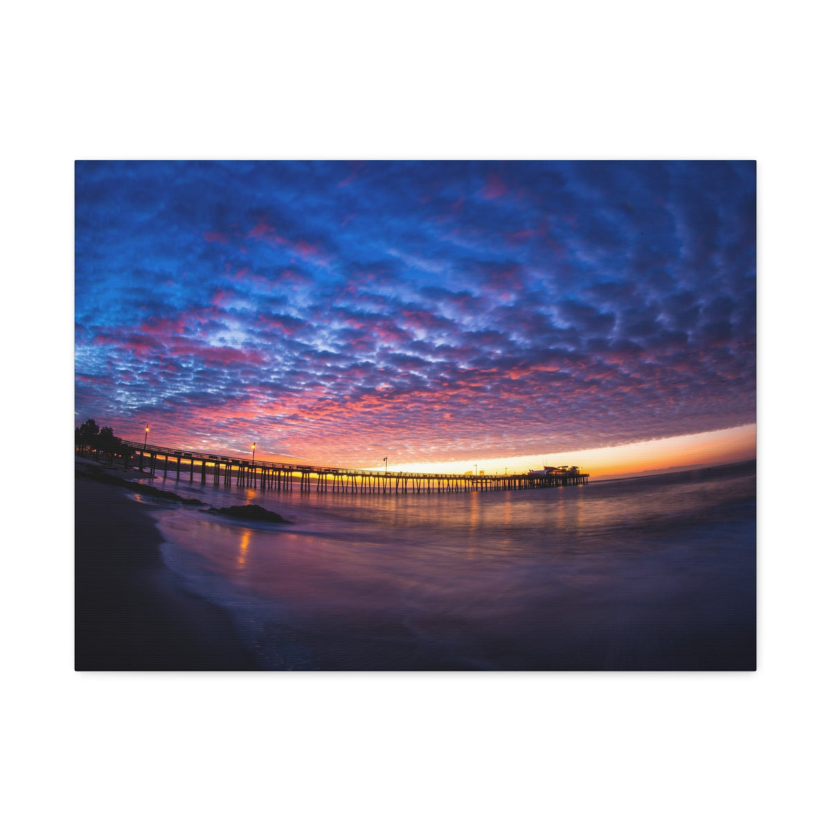 Pier Sky Stretched Canvas