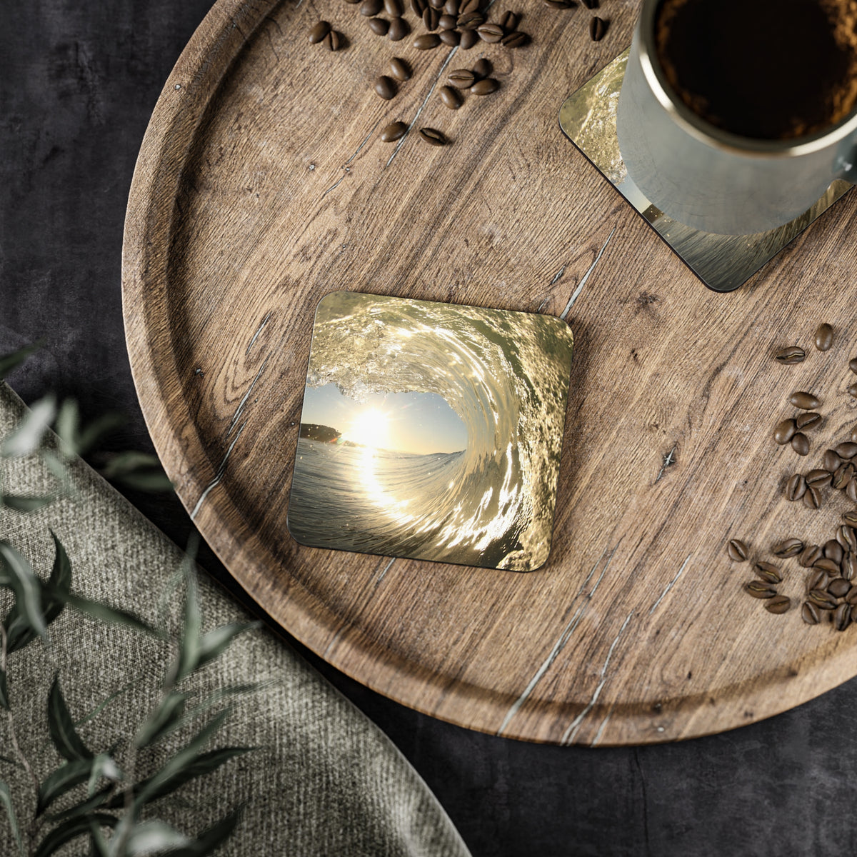Golden Eye Coaster Set