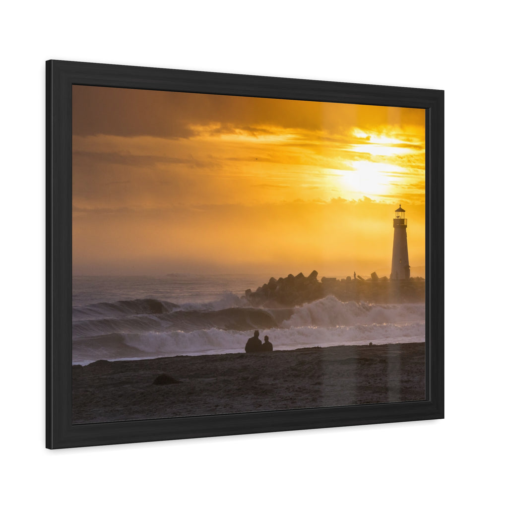 Golden Lighthouse Framed Poster