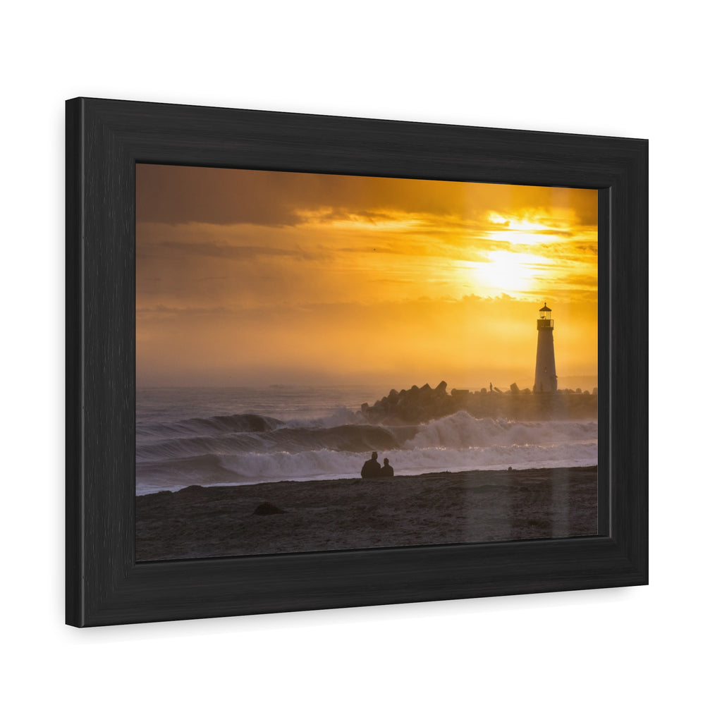Golden Lighthouse Framed Poster