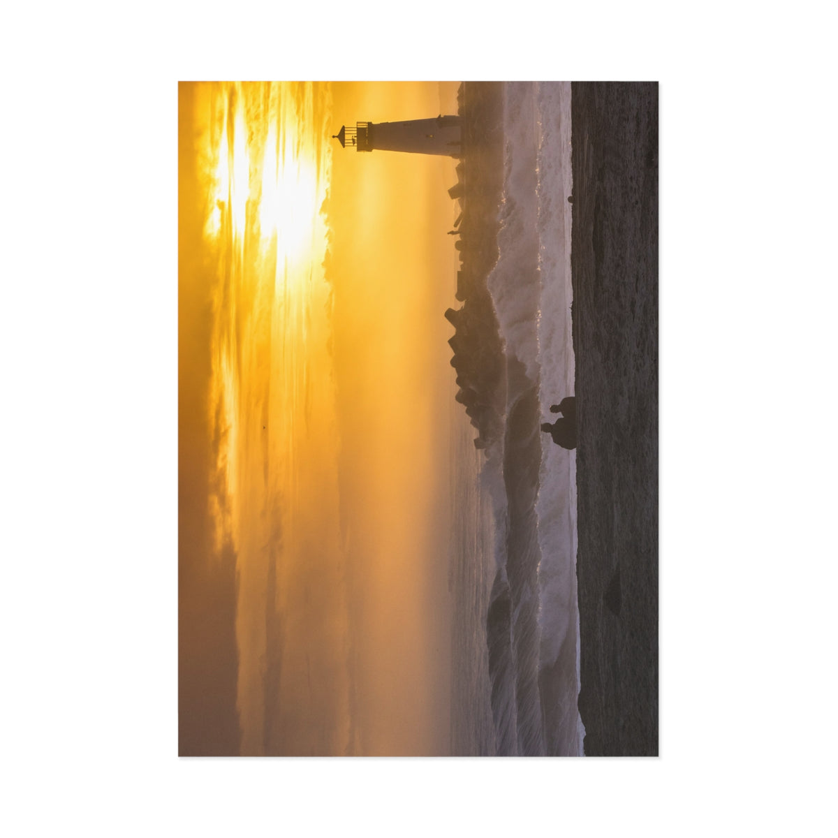 Golden Lighthouse Fine Art Postcards