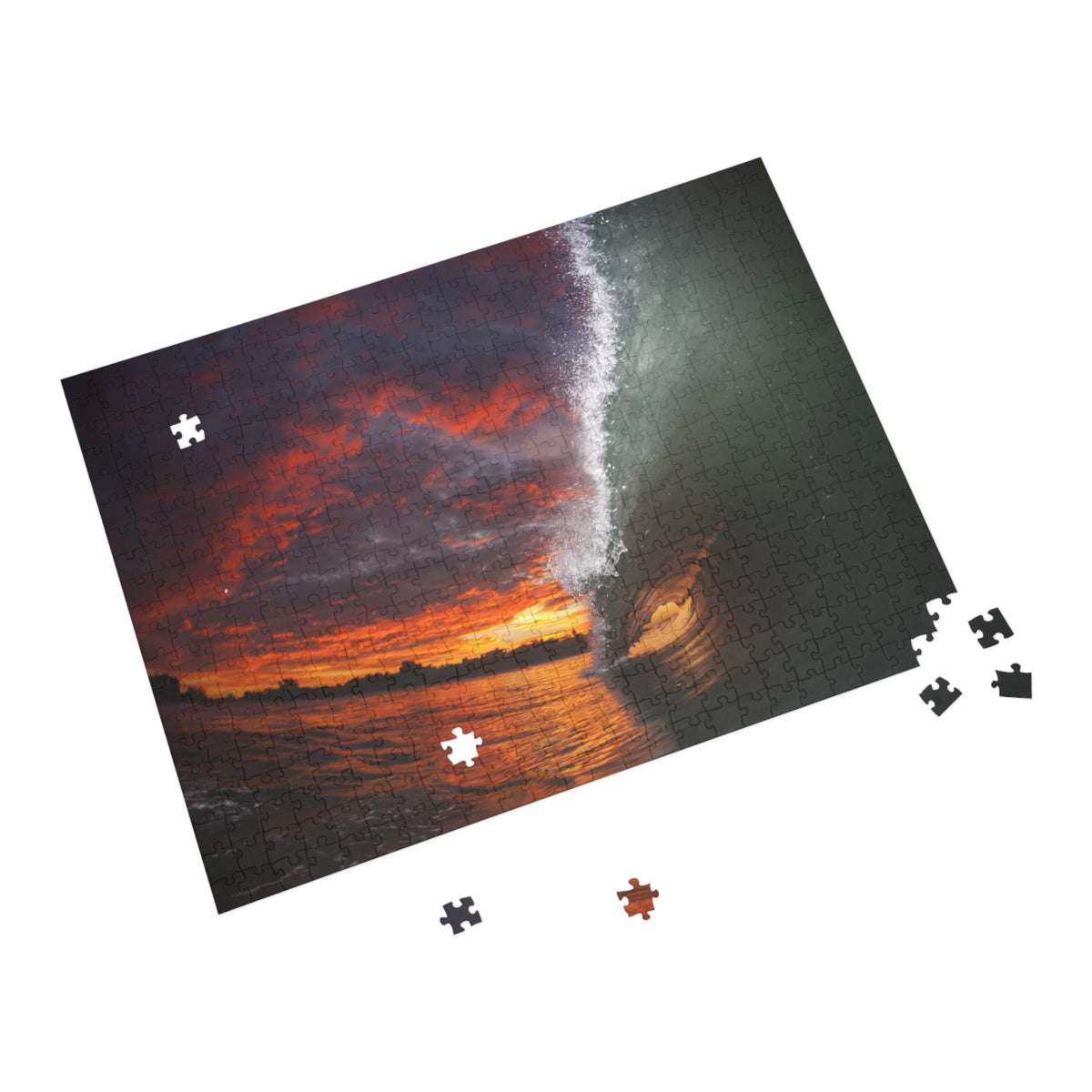 Burning Sky Barrel Jigsaw Puzzle