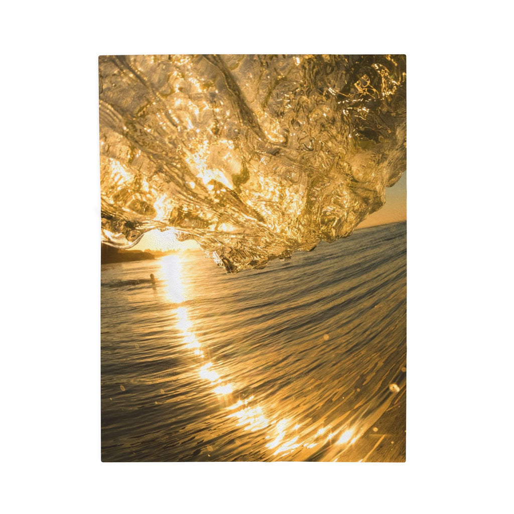 Liquid Gold Velveteen Plush Throw Blanket