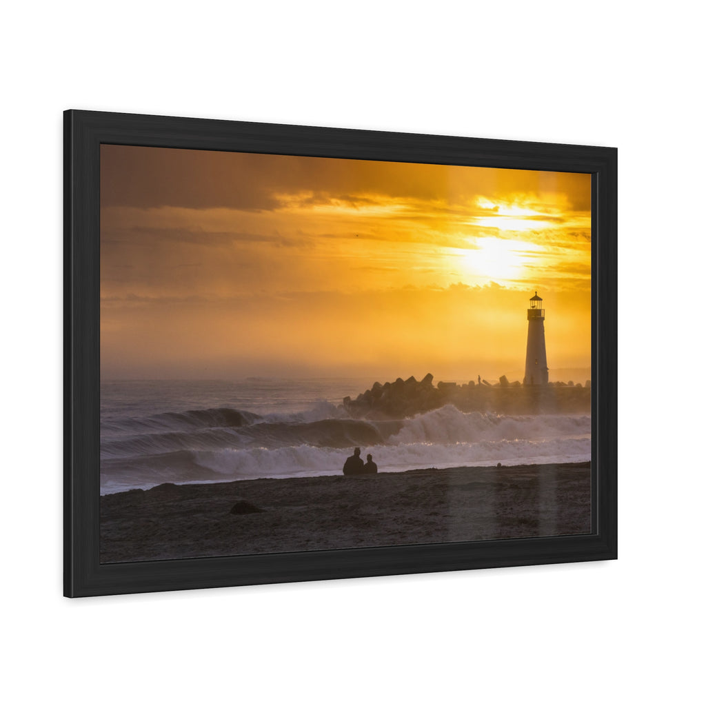 Golden Lighthouse Framed Poster