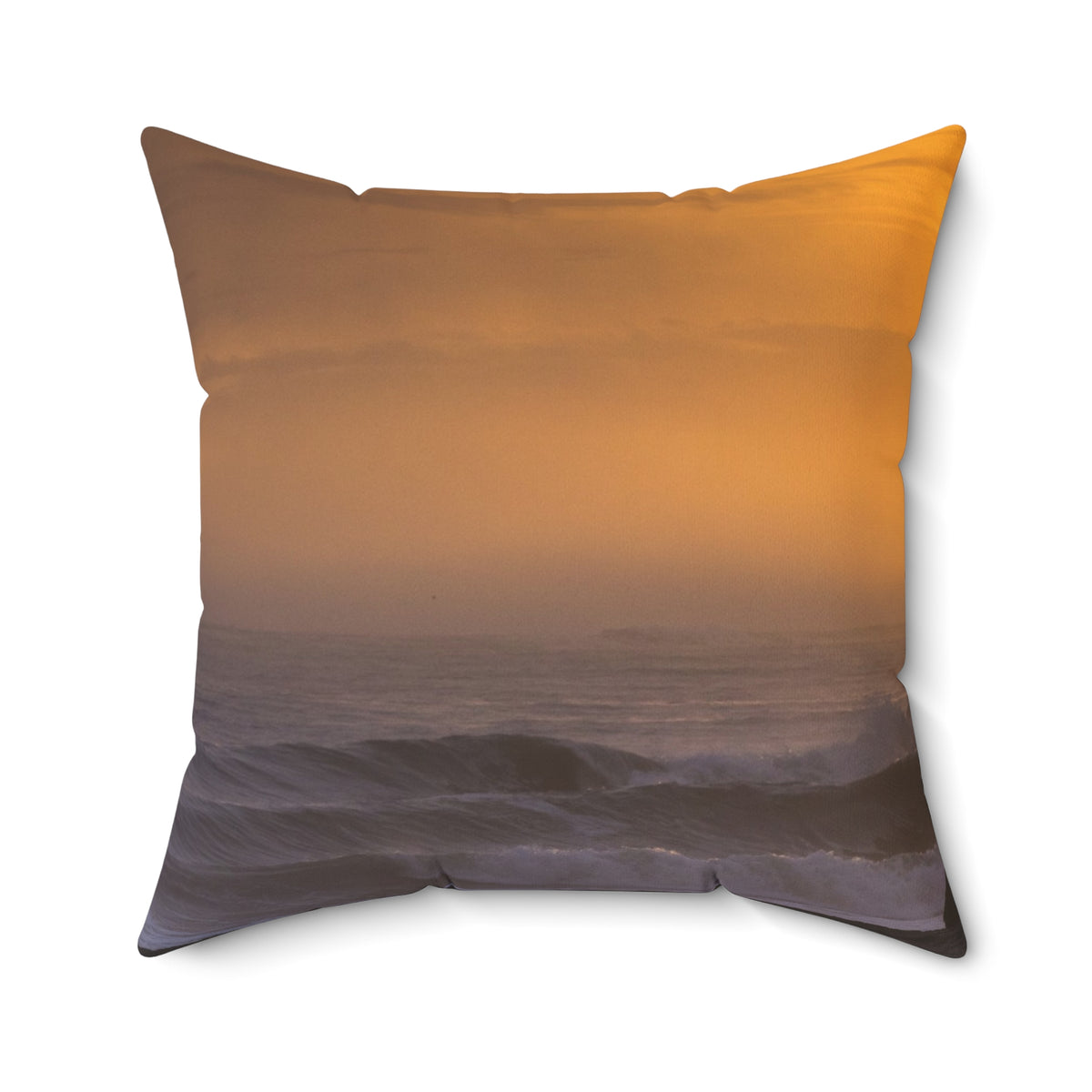 Golden Lighthouse Throw Pillow