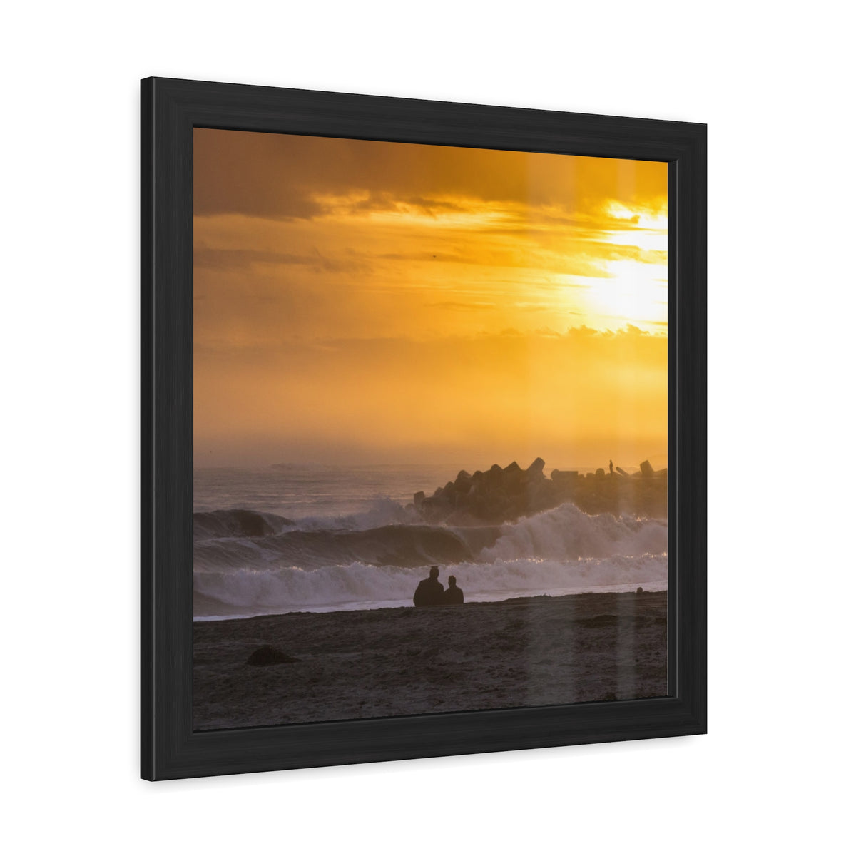 Golden Lighthouse Framed Poster