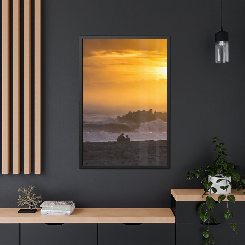 Golden Lighthouse Framed Poster