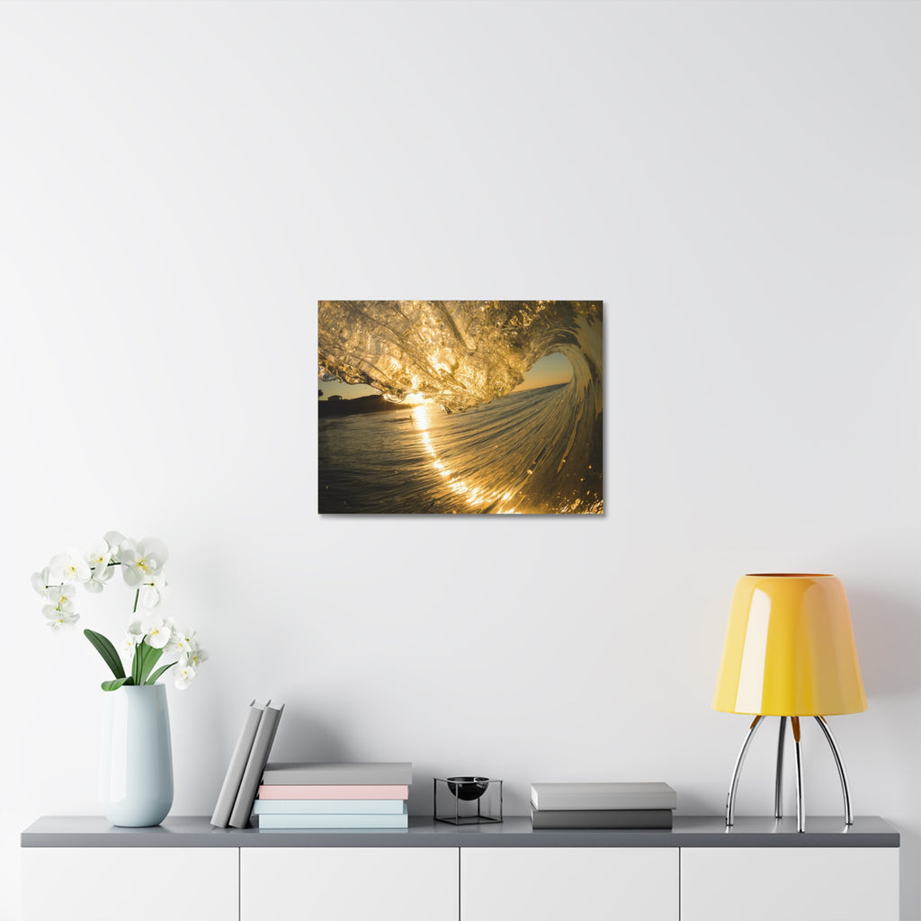 Liquid Gold Stretched Canvas
