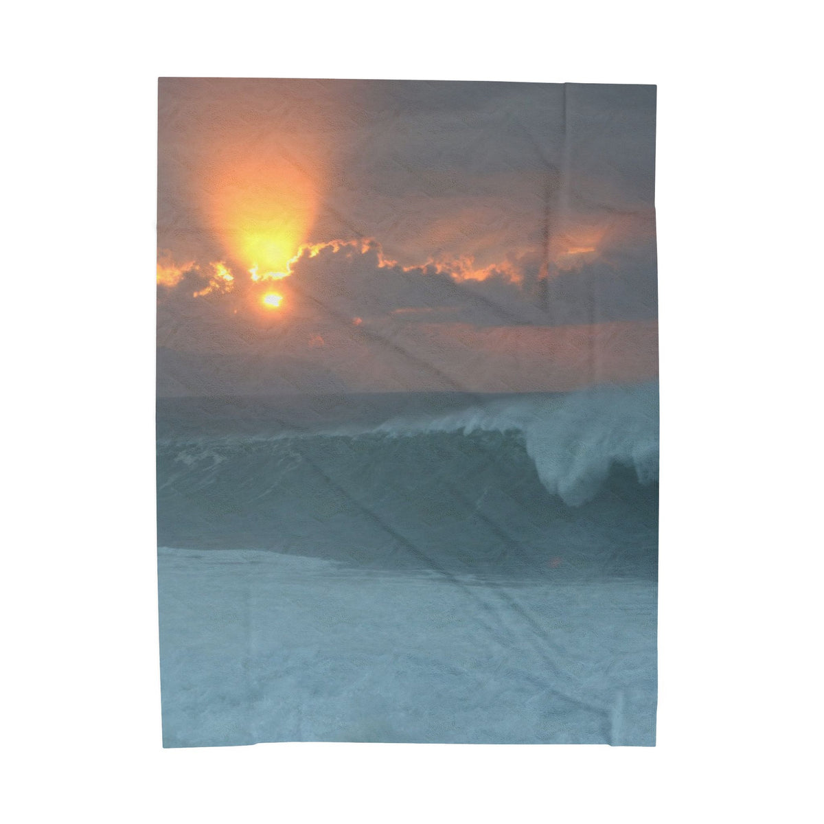Sun Over The Swell Velveteen Plush Throw Blanket