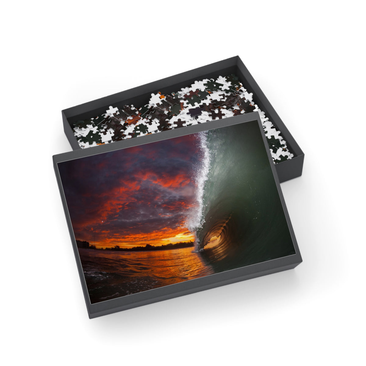Burning Sky Barrel Jigsaw Puzzle