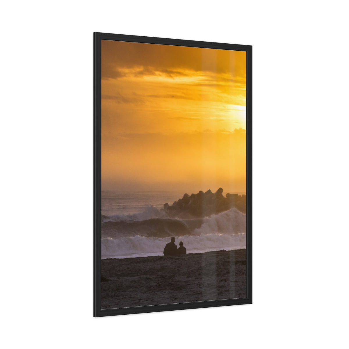 Golden Lighthouse Framed Poster
