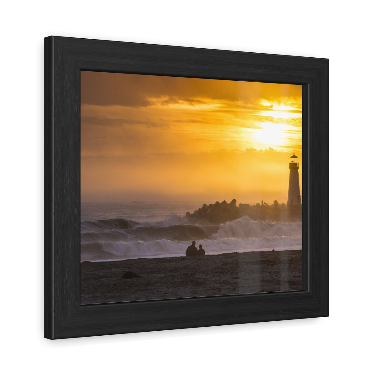 Golden Lighthouse Framed Poster