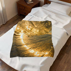 Liquid Gold Velveteen Plush Throw Blanket