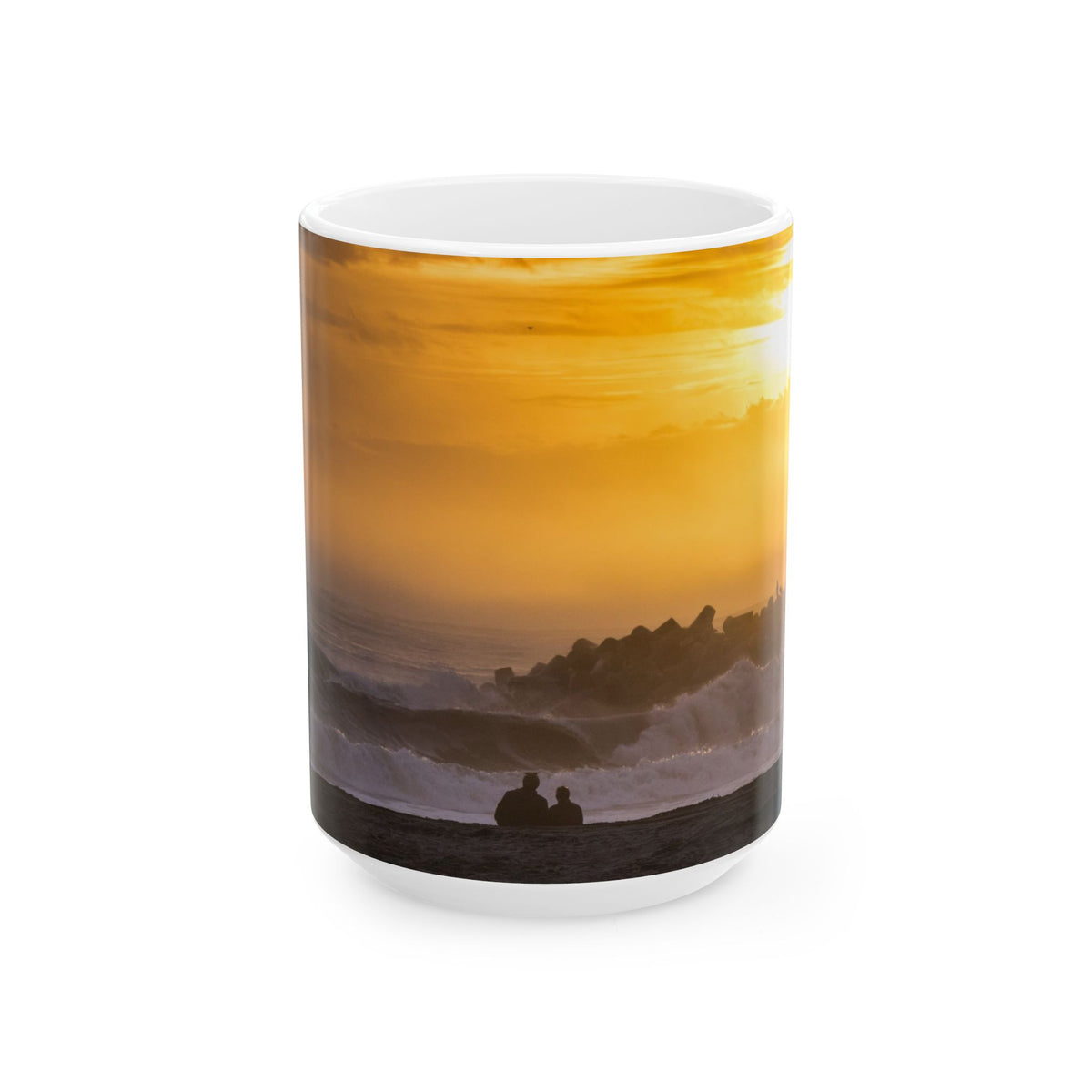Golden Lighthouse Ceramic Mug