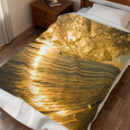 Liquid Gold Velveteen Plush Throw Blanket