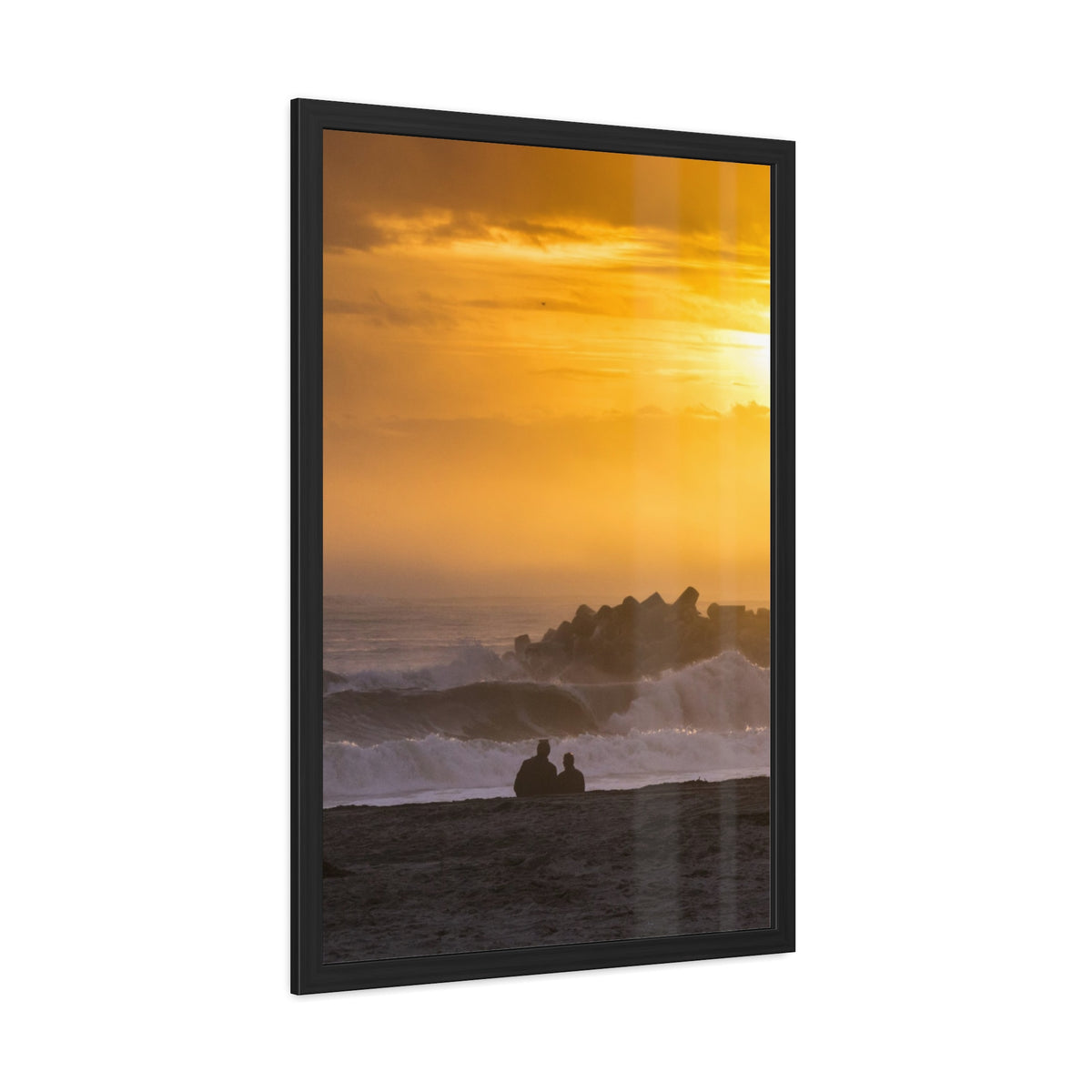 Golden Lighthouse Framed Poster