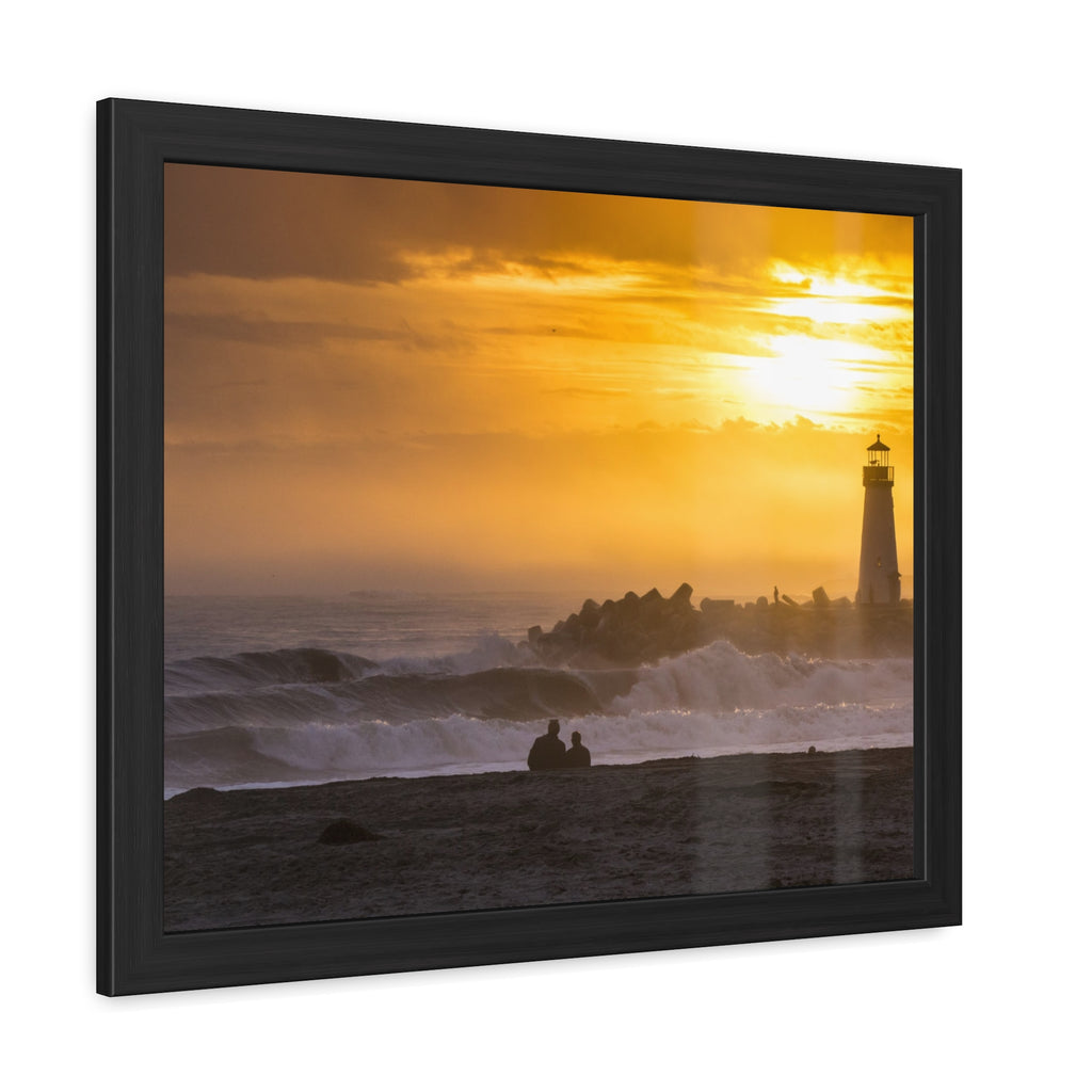 Golden Lighthouse Framed Poster