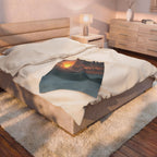 Sun Over The Swell Velveteen Plush Throw Blanket