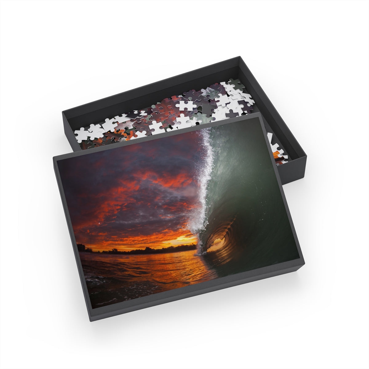 Burning Sky Barrel Jigsaw Puzzle