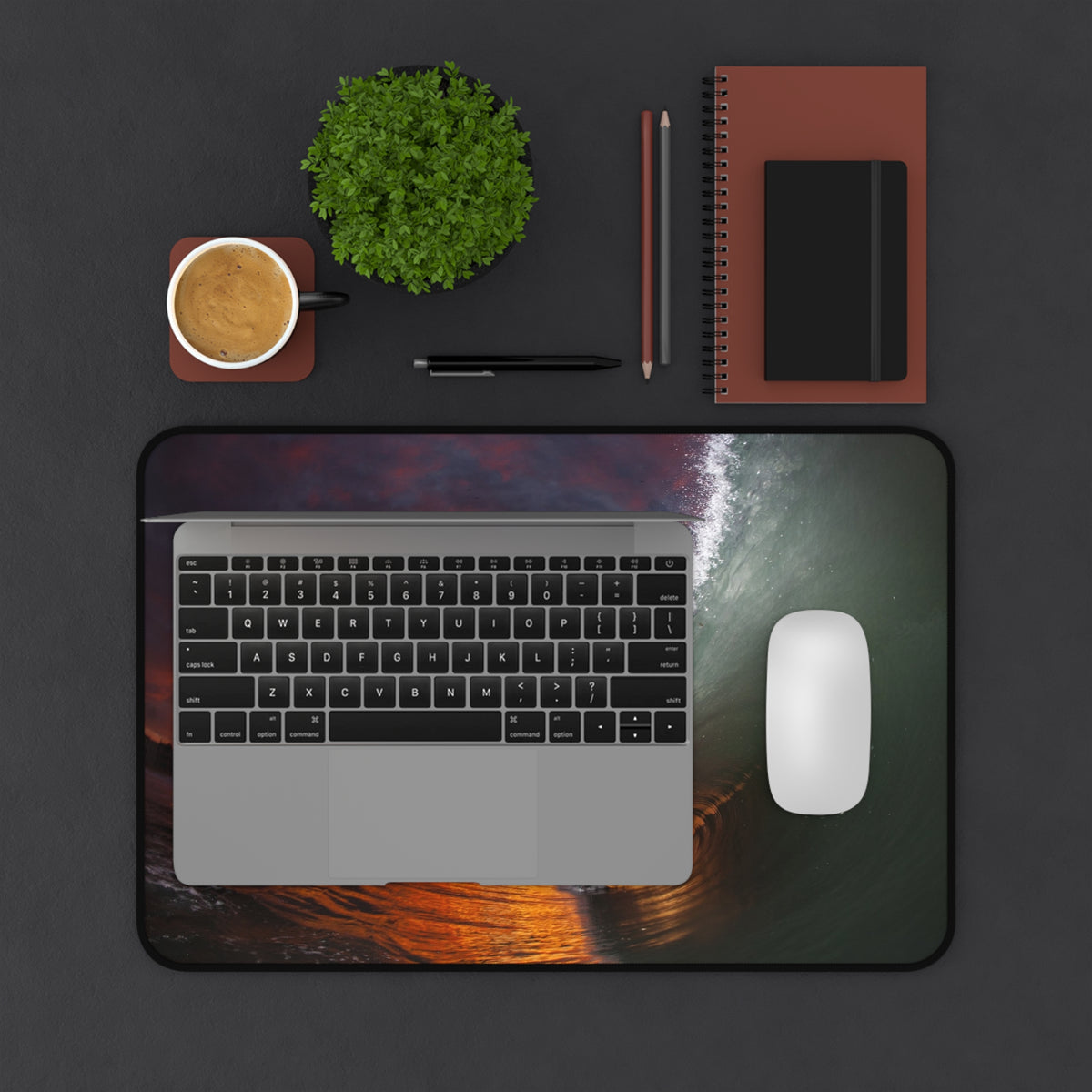 Burning Sky Barrel Desk Mat