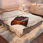 Burning Sky Barrel Velveteen Plush Throw Blanket