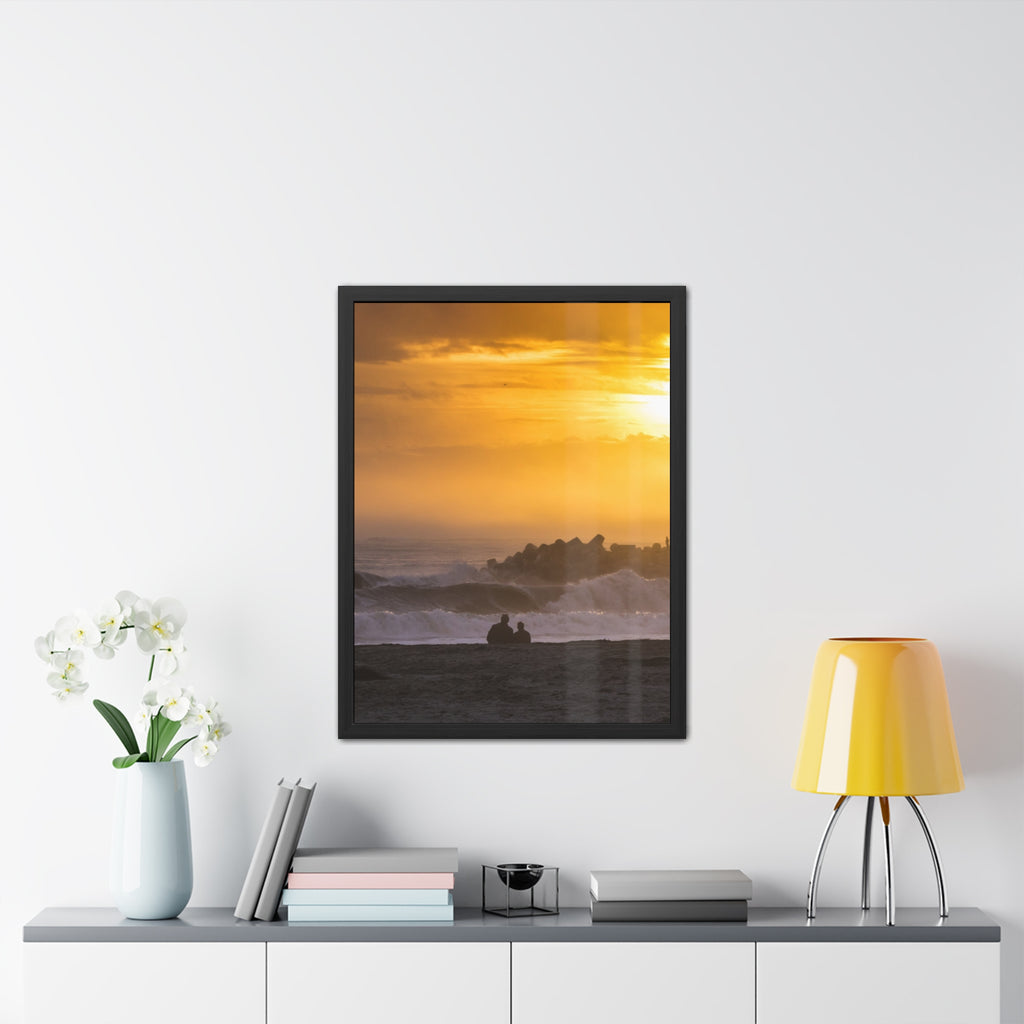 Golden Lighthouse Framed Poster
