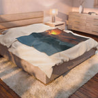 Sun Over The Swell Velveteen Plush Throw Blanket