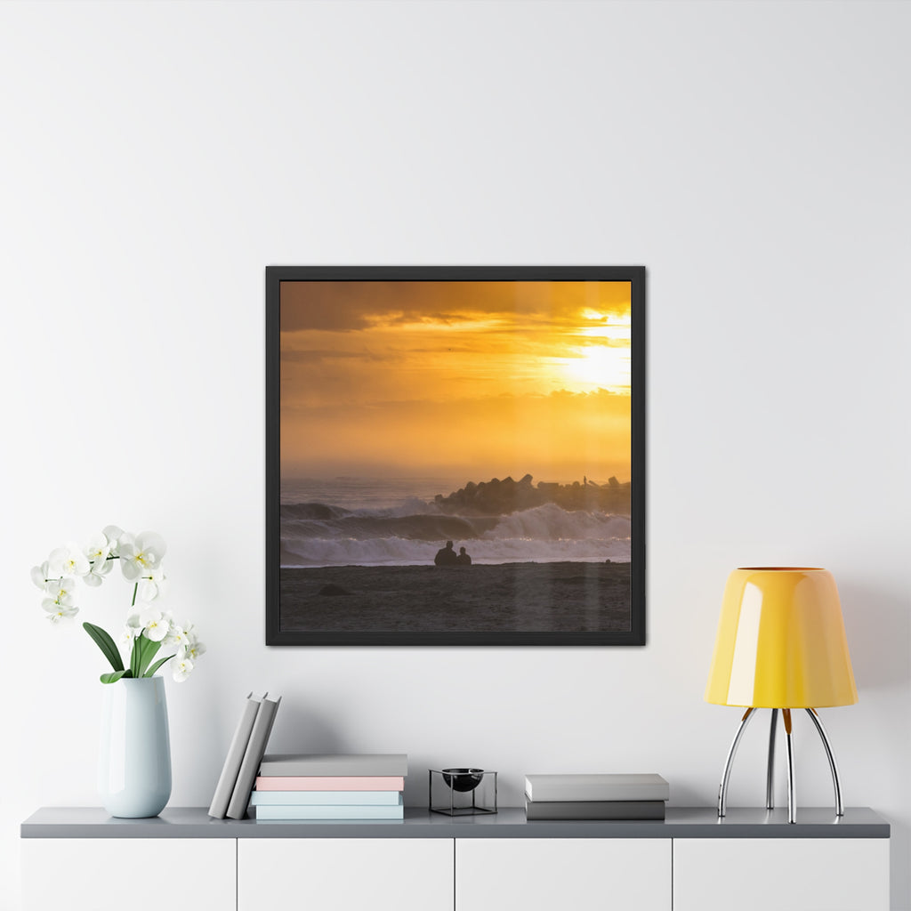 Golden Lighthouse Framed Poster