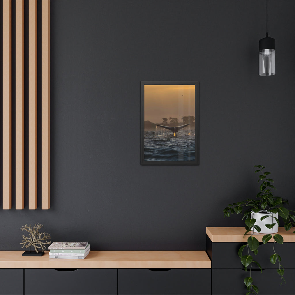 Whale Pair Framed Poster