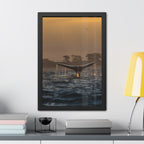 Whale Pair Framed Poster
