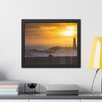 Golden Lighthouse Framed Poster