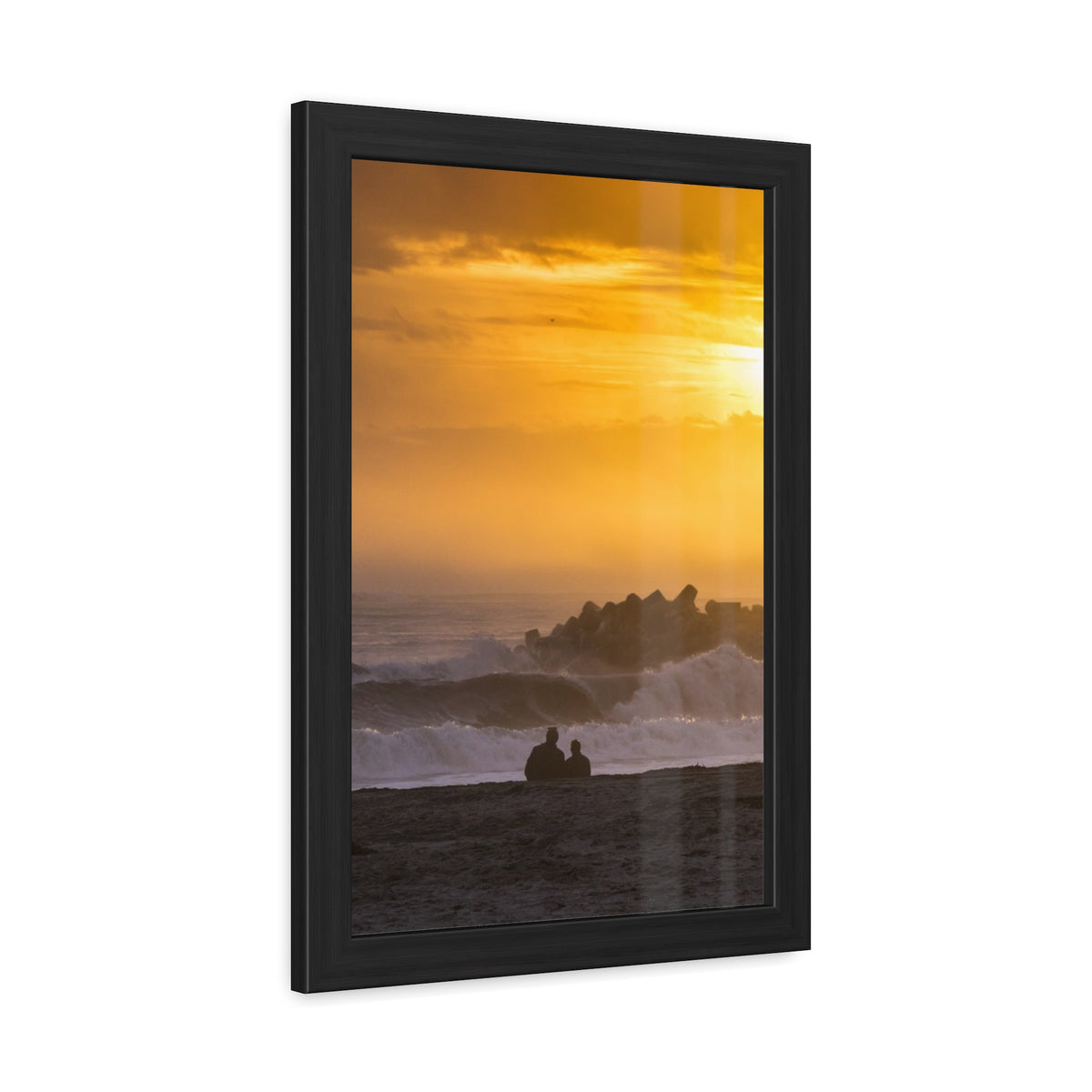 Golden Lighthouse Framed Poster