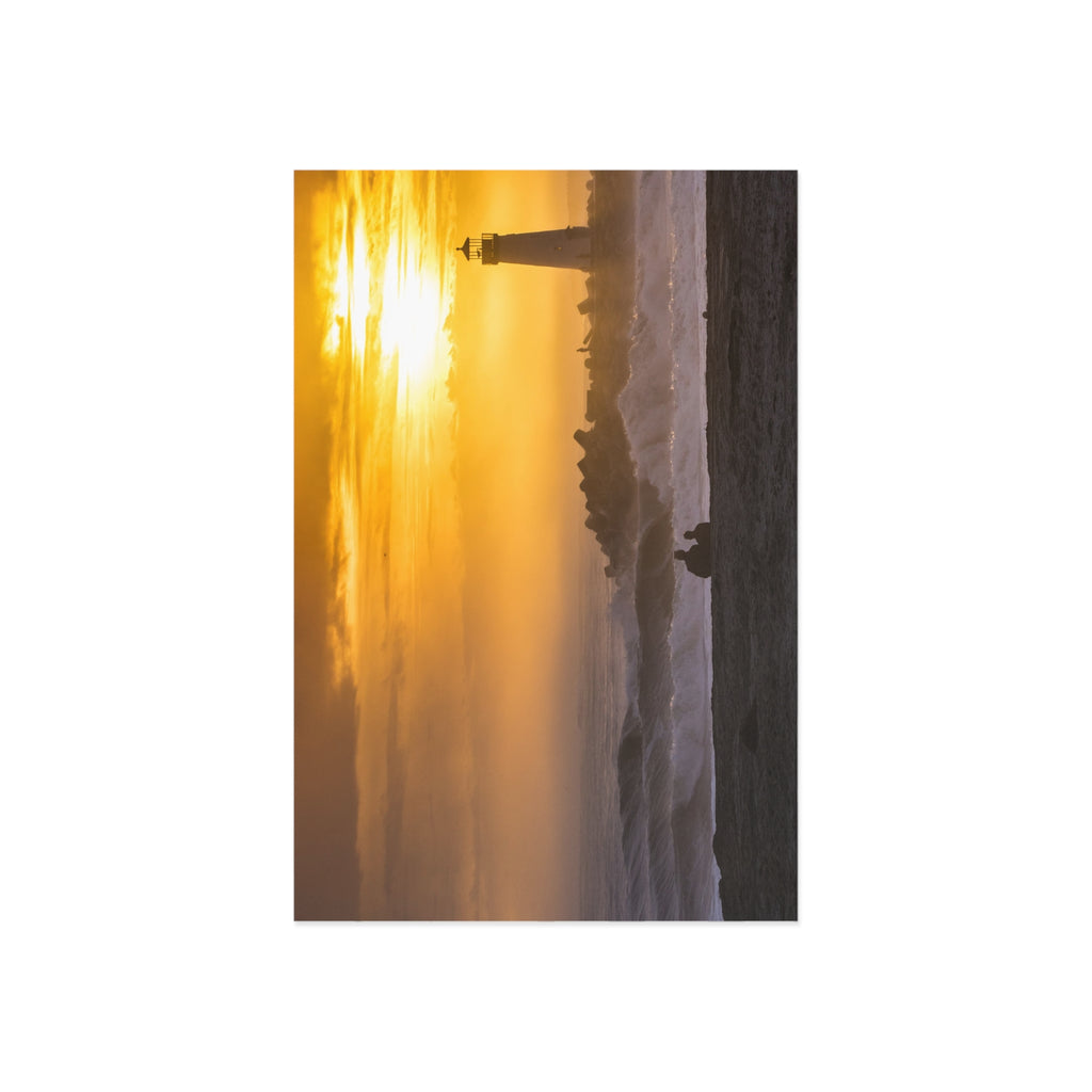 Golden Lighthouse Fine Art Postcards