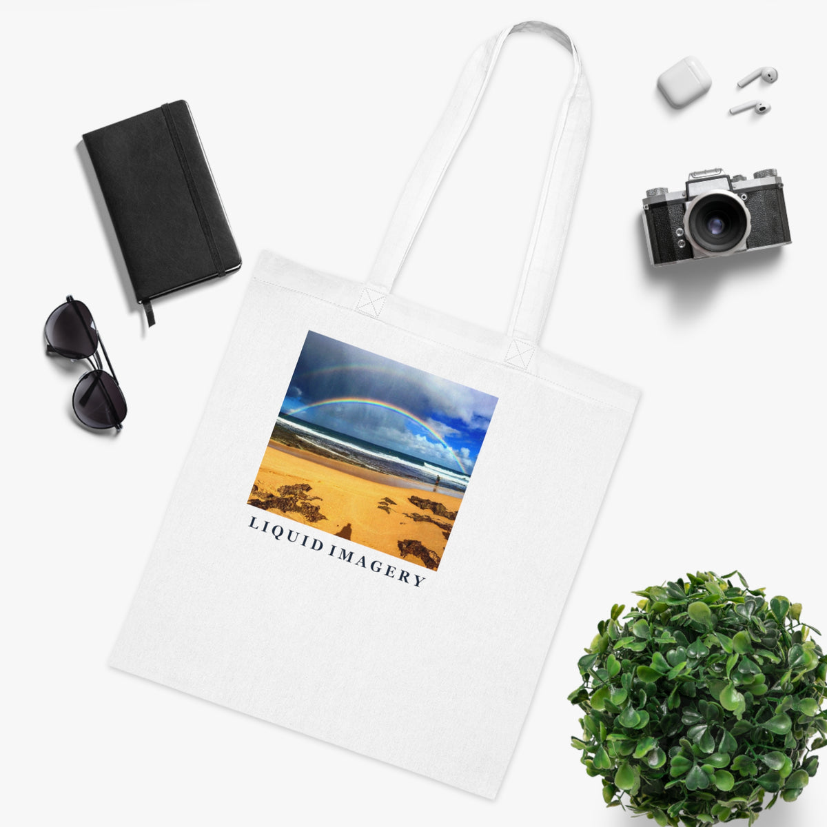 Rainbow Beach Cotton Tote Bag