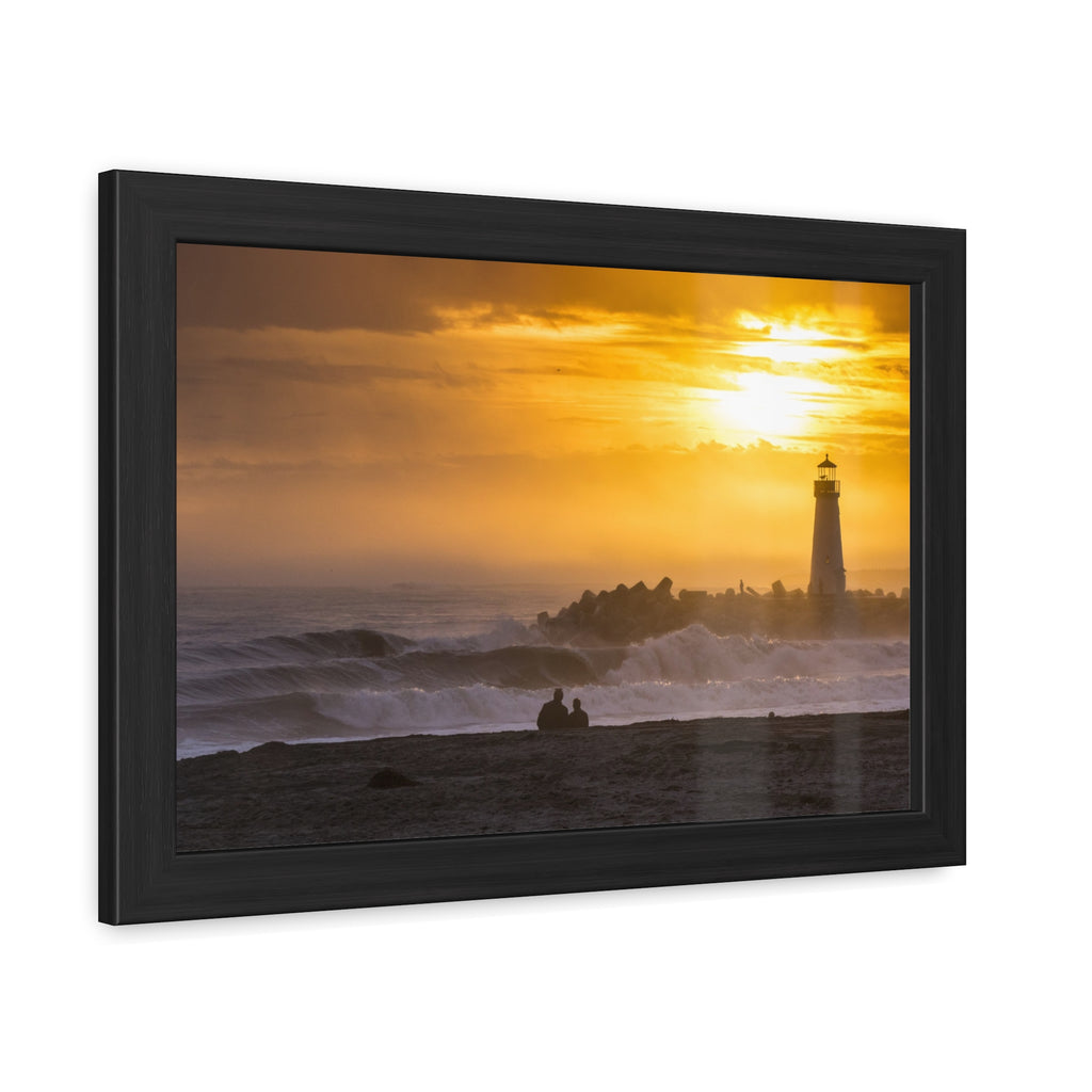 Golden Lighthouse Framed Poster