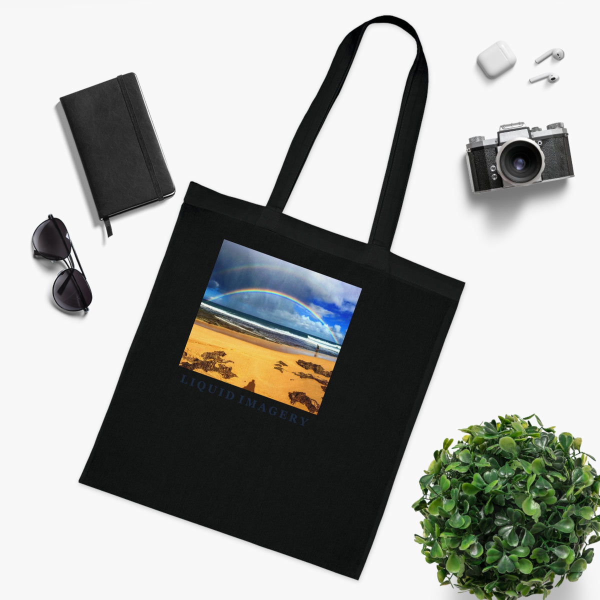 Rainbow Beach Cotton Tote Bag