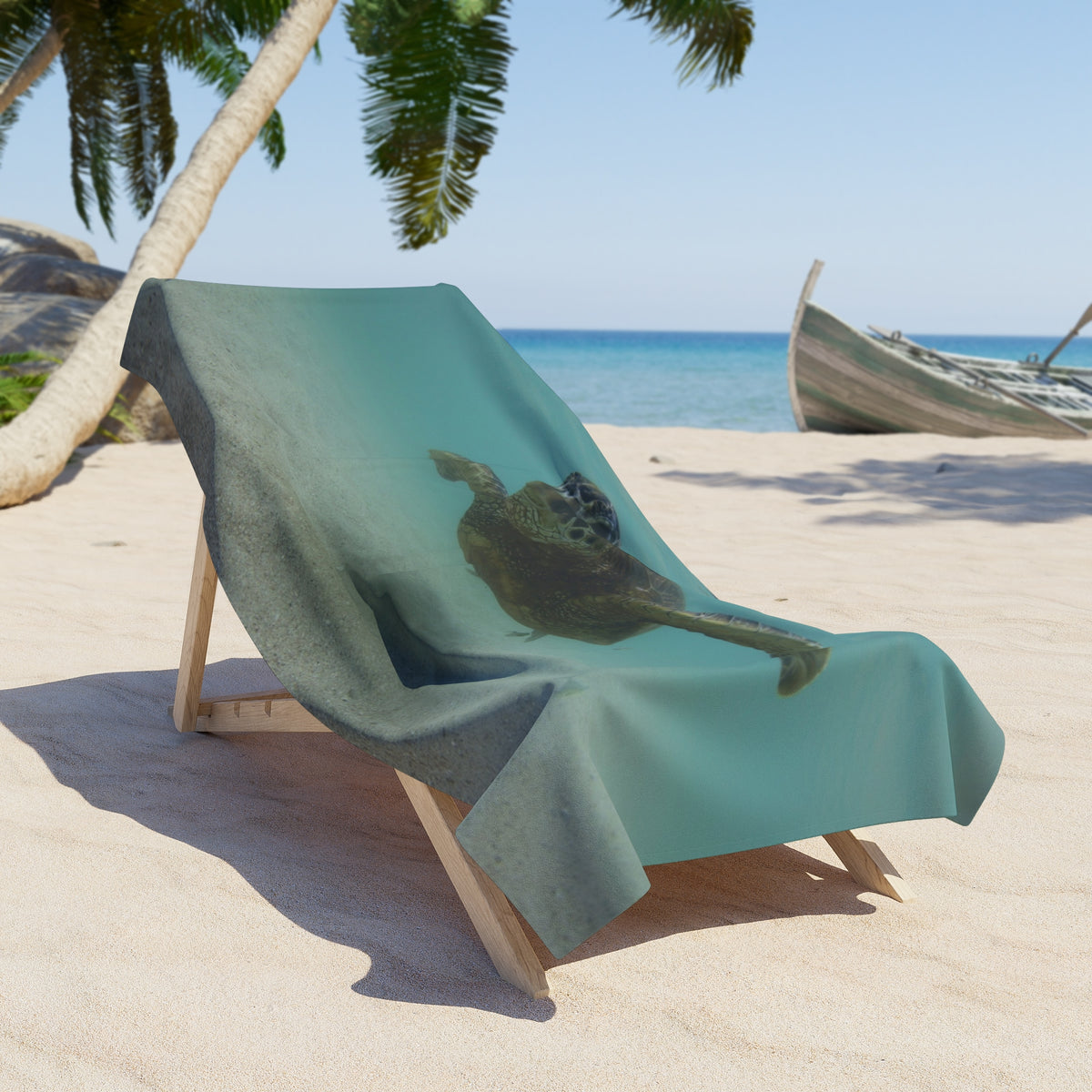 Turtle Glide Beach Towel