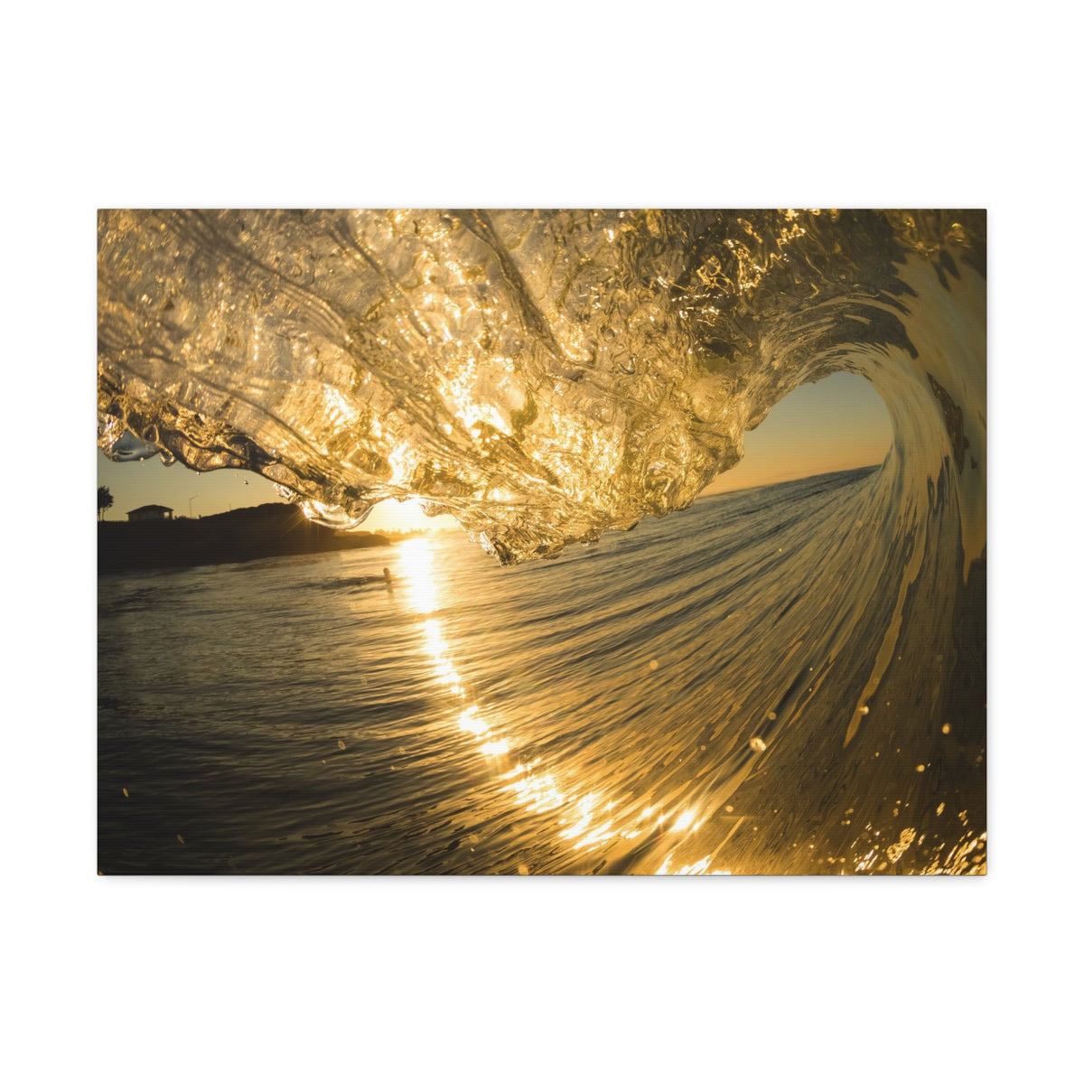 Liquid Gold Stretched Canvas