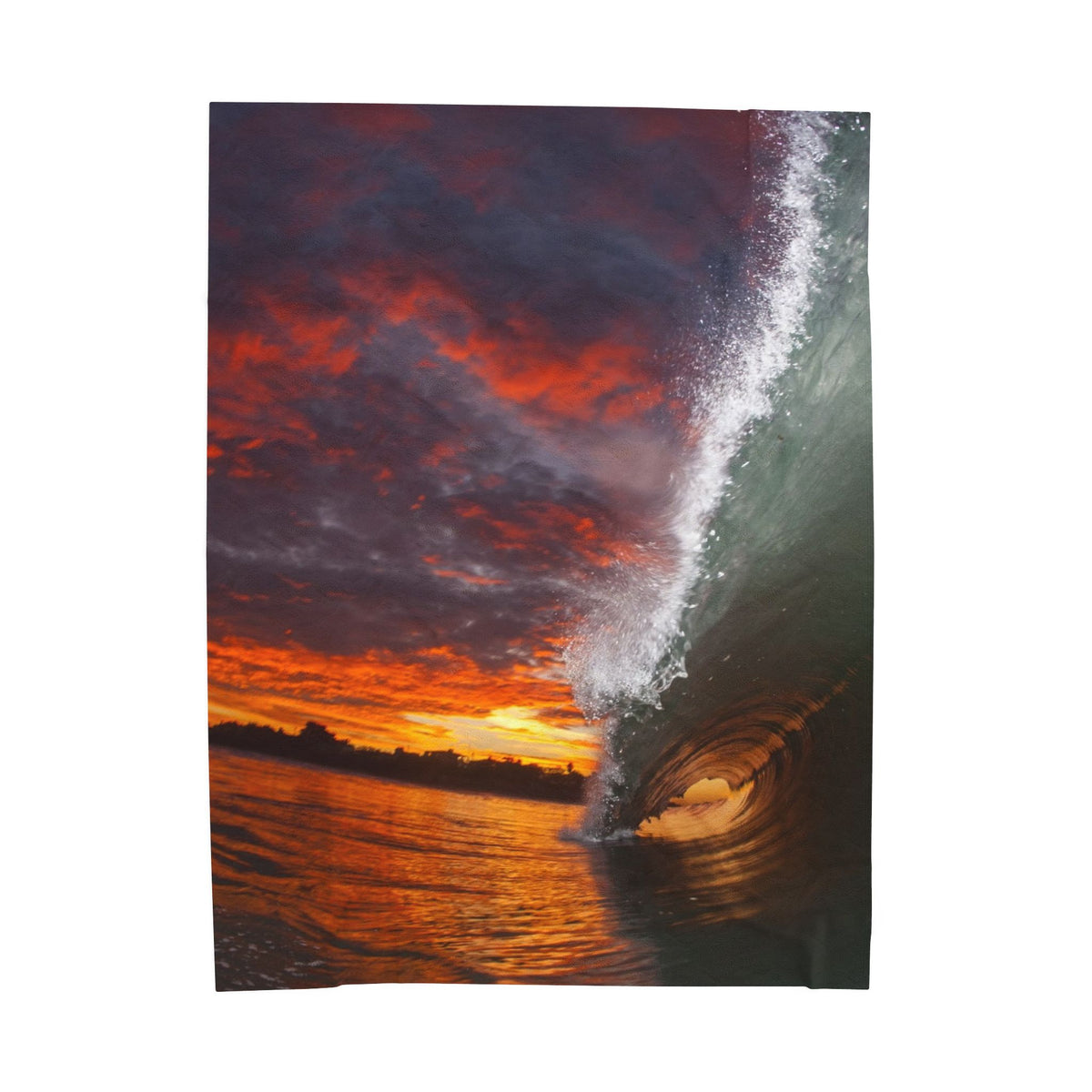 Burning Sky Barrel Velveteen Plush Throw Blanket