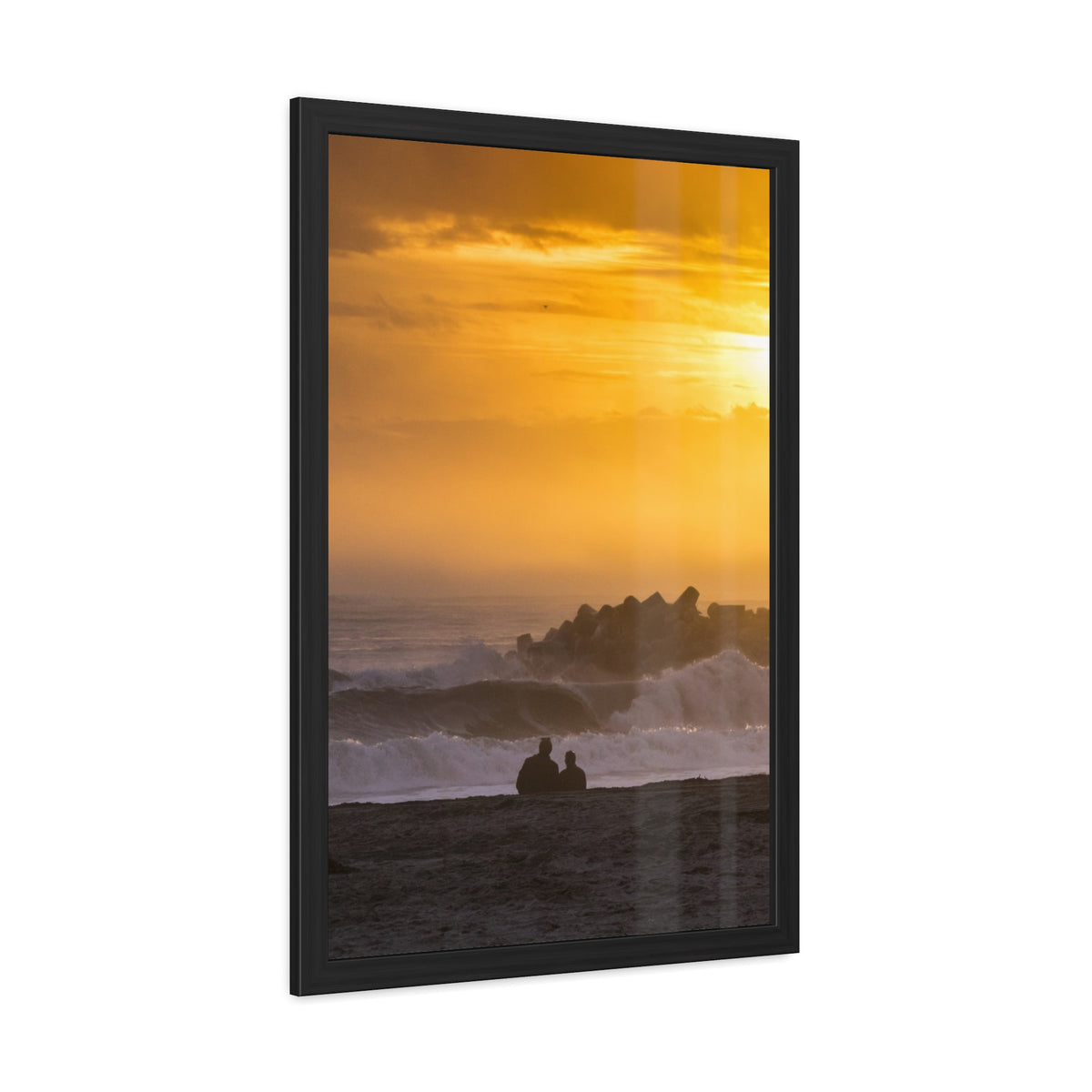 Golden Lighthouse Framed Poster