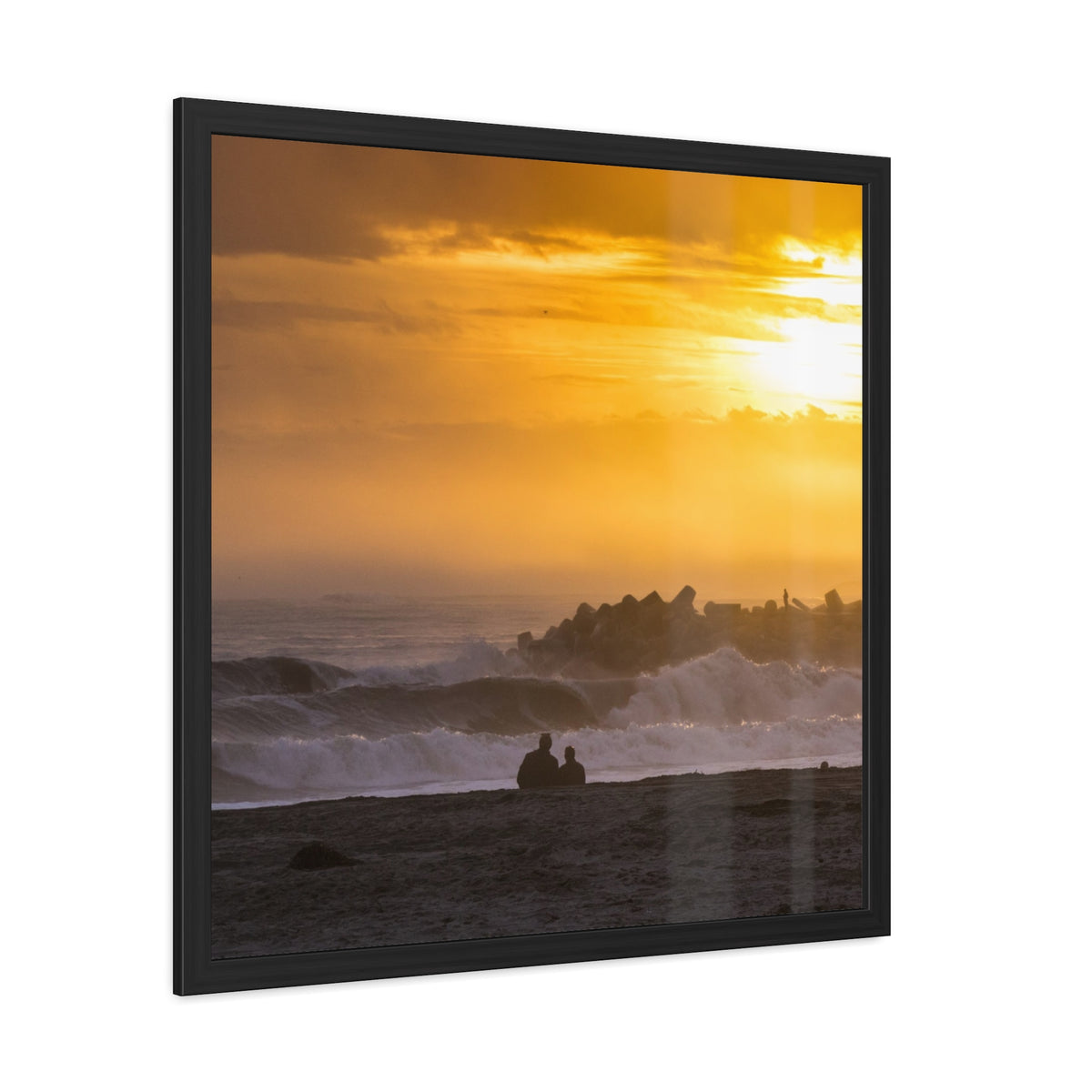 Golden Lighthouse Framed Poster